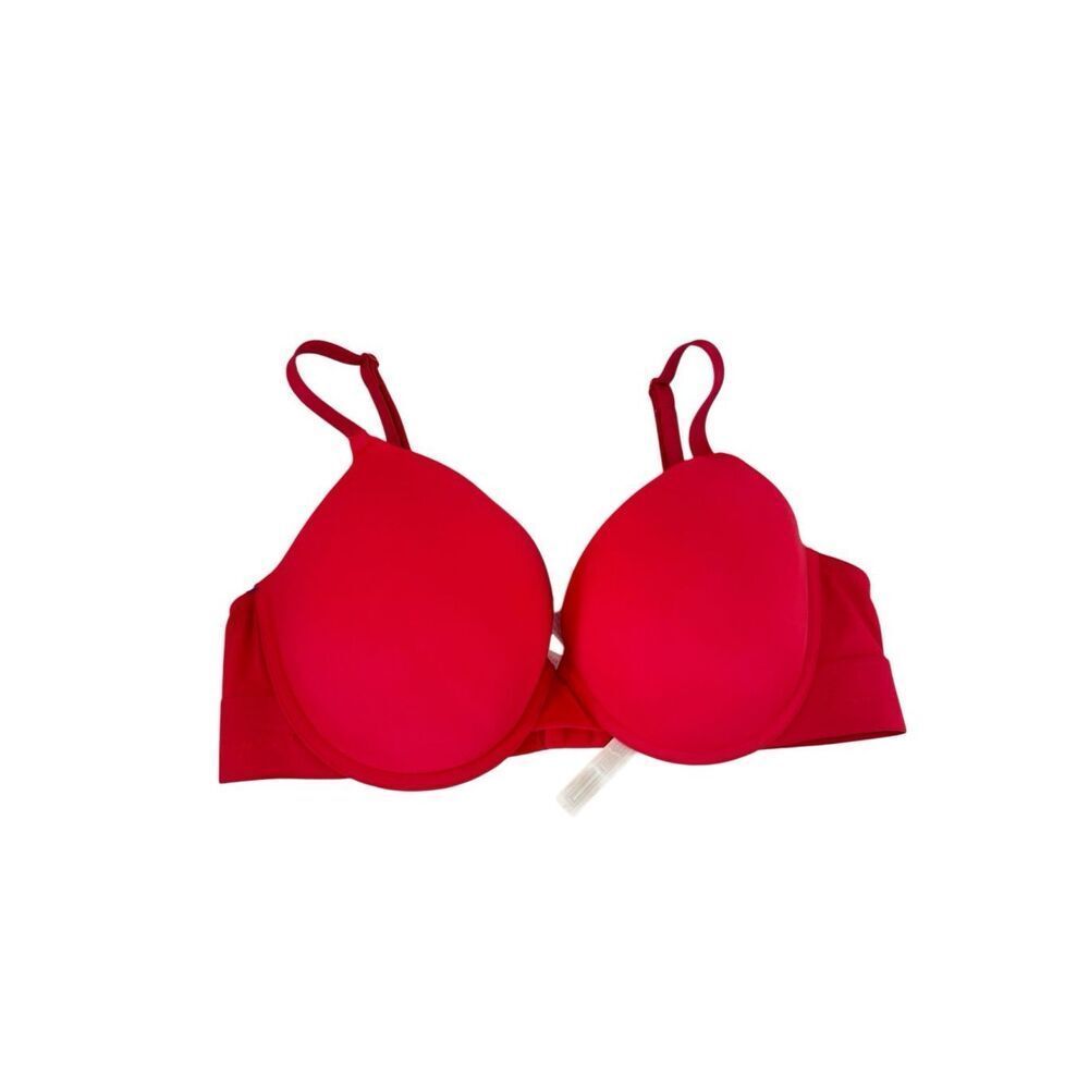 Victoria's Secret PINK Womens Red Wear Everywhere T-shirt Bra Size 38C